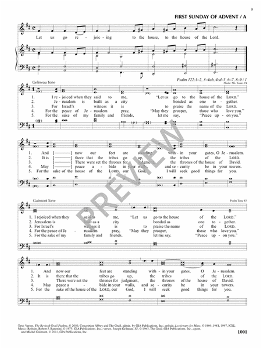 Lectionary Psalms - Joseph Gelineau, SJ / Michel Guimont Piano scores gallery preview page 8