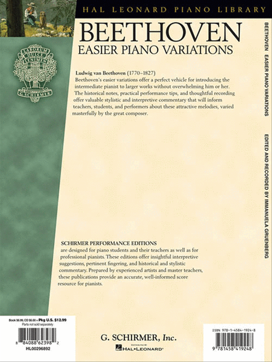 Ludwig van Beethoven – Easier Piano Variations Piano Solo scores gallery preview page 2