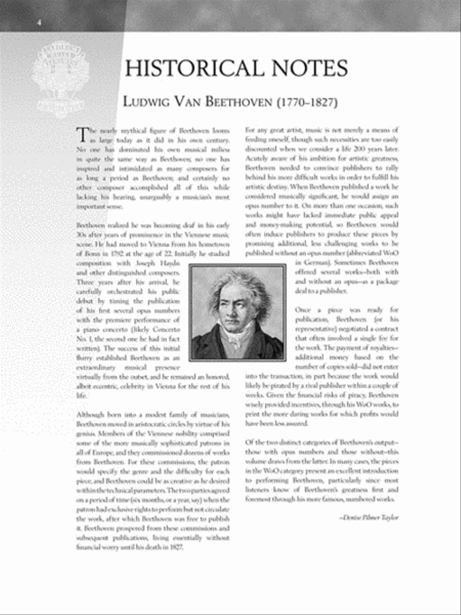 Ludwig van Beethoven – Easier Piano Variations Piano Solo scores gallery preview page 4