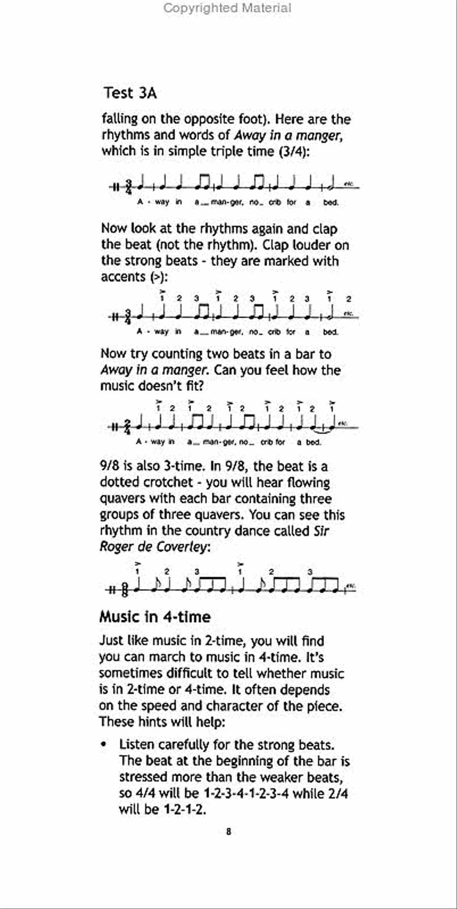 Aural Test Survival Book, Grade 3 Collection / Songbook scores gallery preview page 3