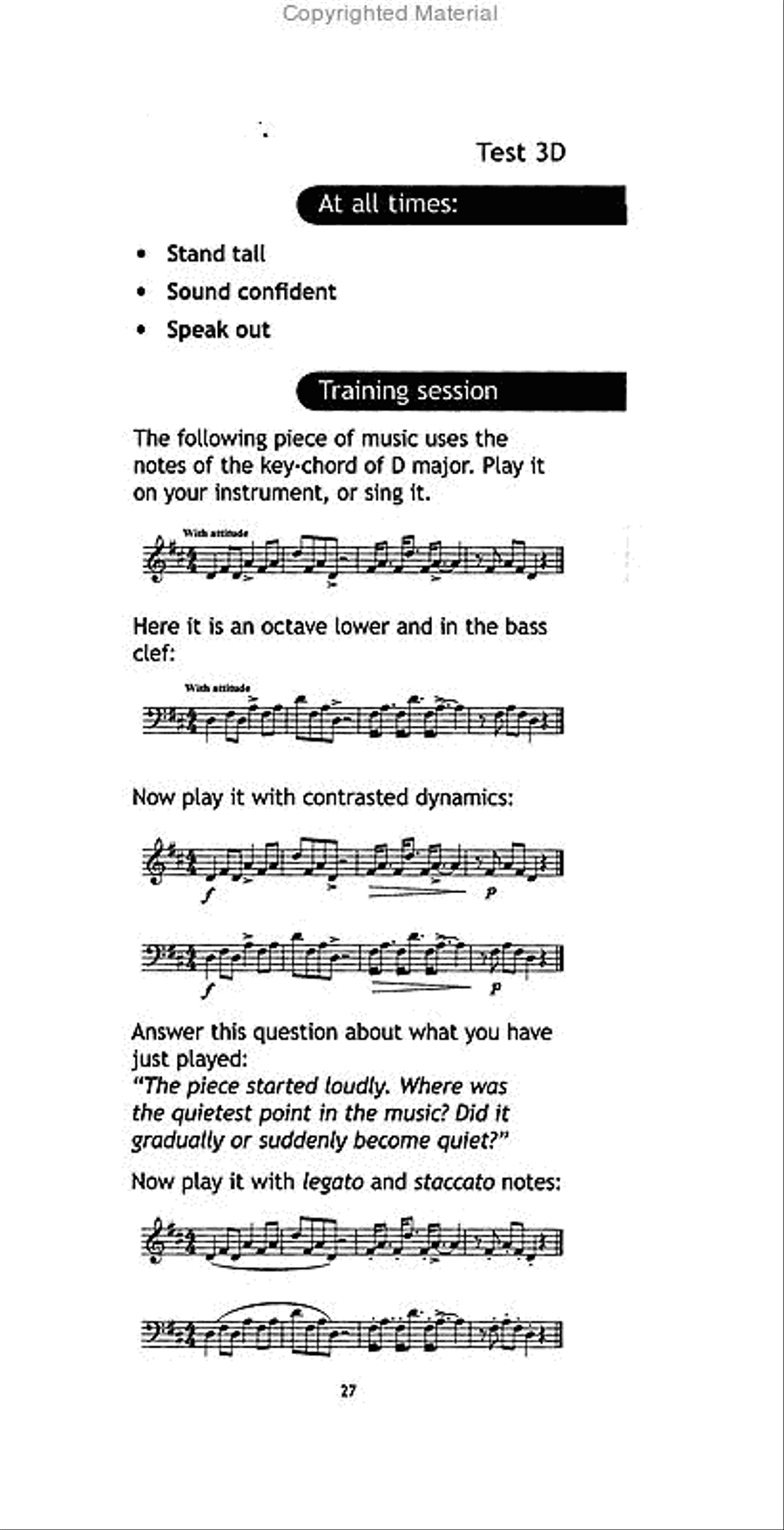 Aural Test Survival Book, Grade 3 Collection / Songbook scores gallery preview page 4