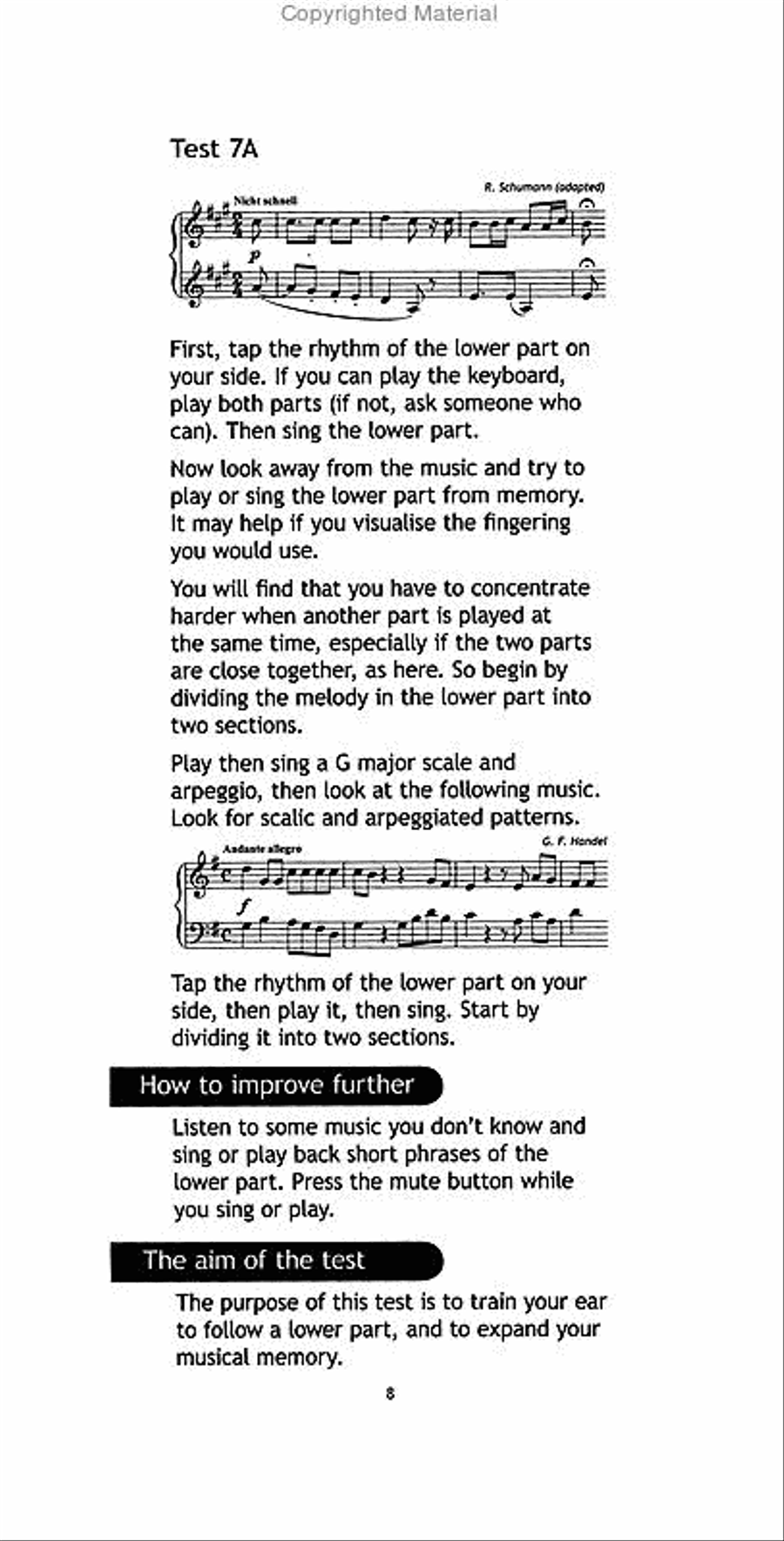 Aural Test Survival Book, Grade 7 Collection / Songbook scores gallery preview page 3