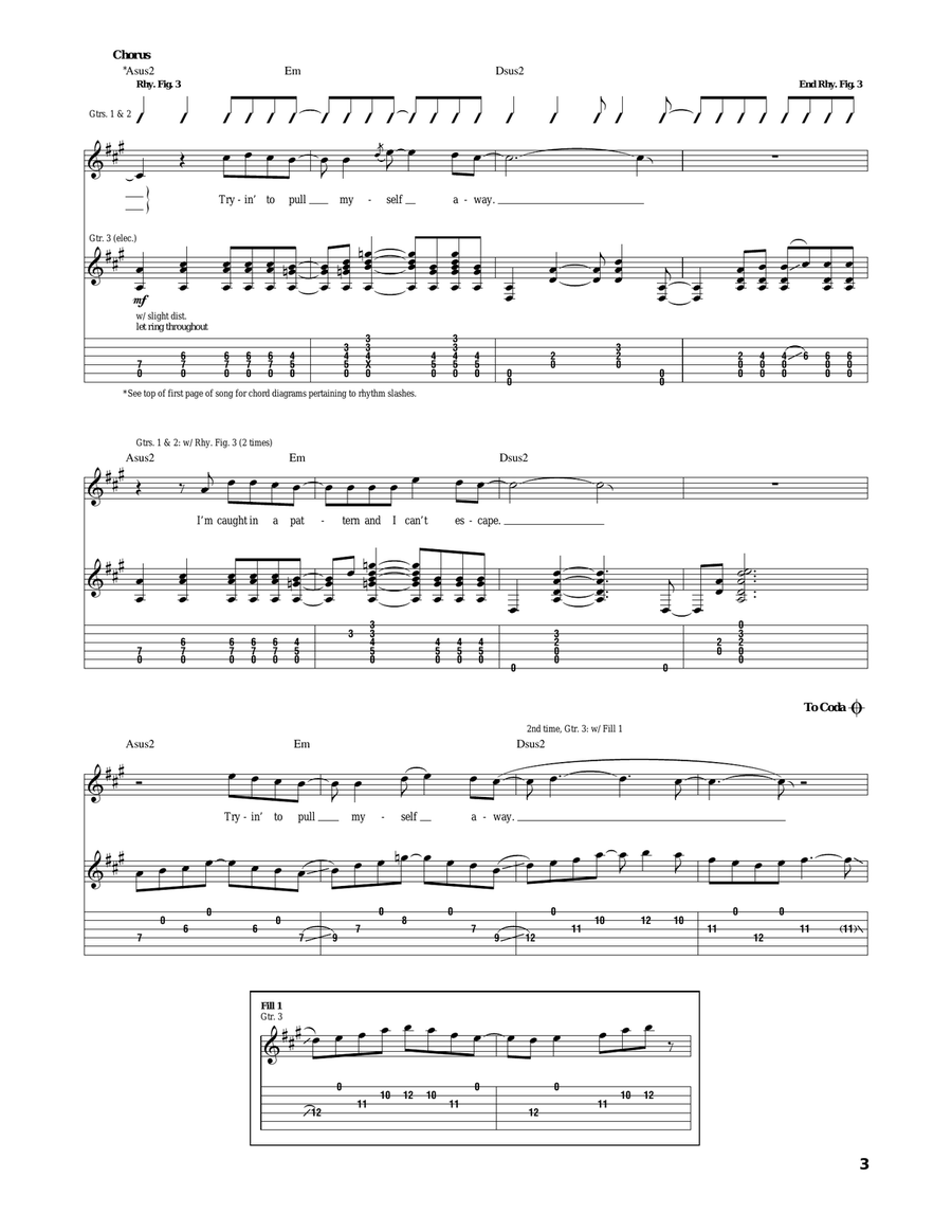 Trying To Pull Myself Away Acoustic Guitar scores gallery preview page 3