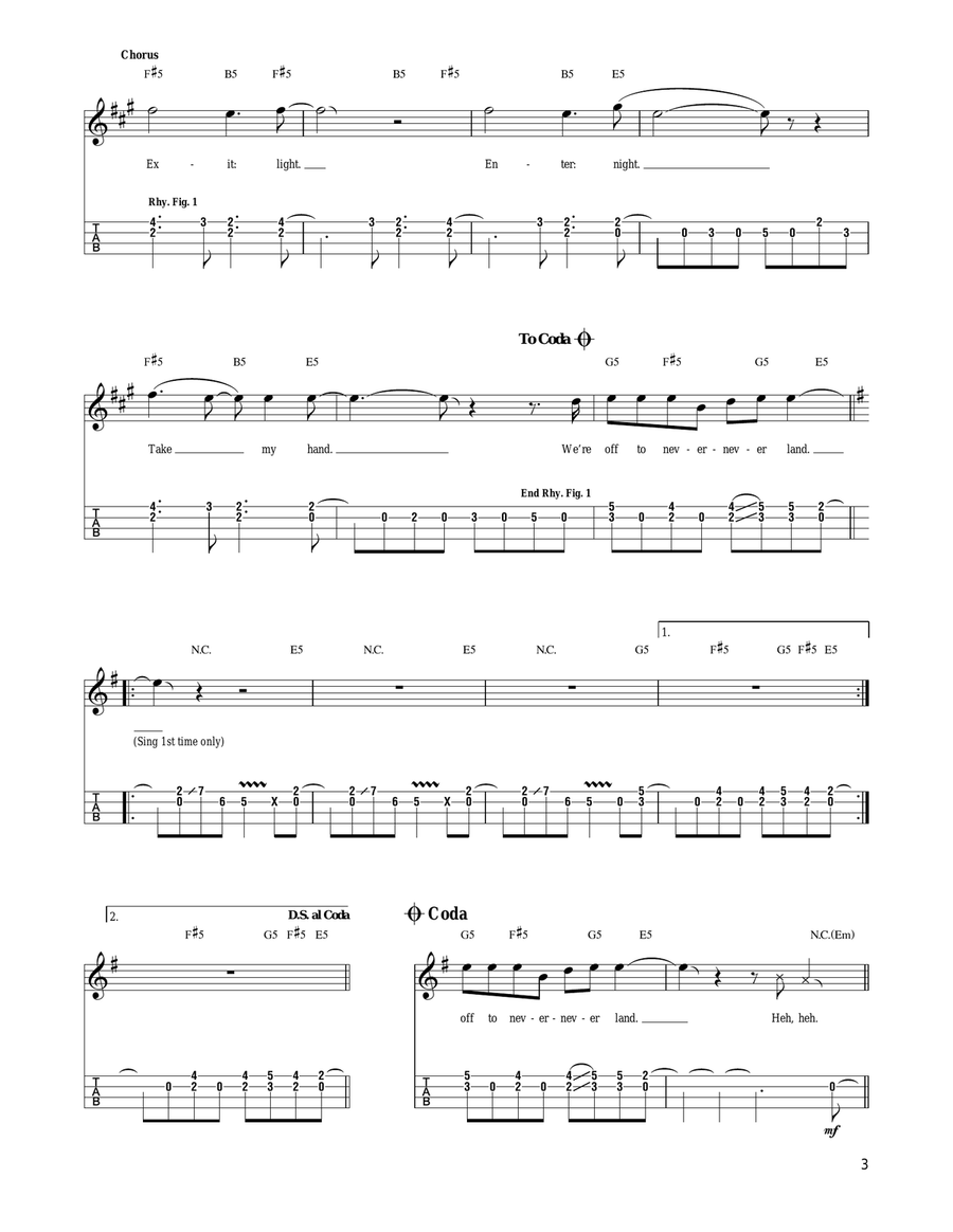 Enter Sandman Enter Sandman Ukulele scores gallery preview page 3