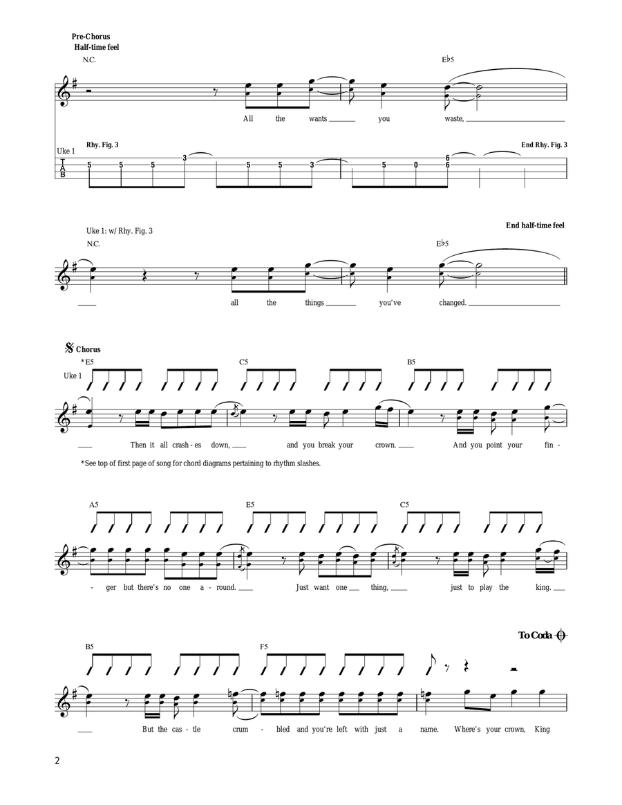 King Nothing King Nothing Ukulele scores gallery preview page 2