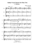 Italian Vocal Classics for Flute Trio