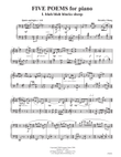 Five Poems for Piano