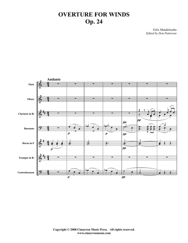 Overture for Winds, Op. 24