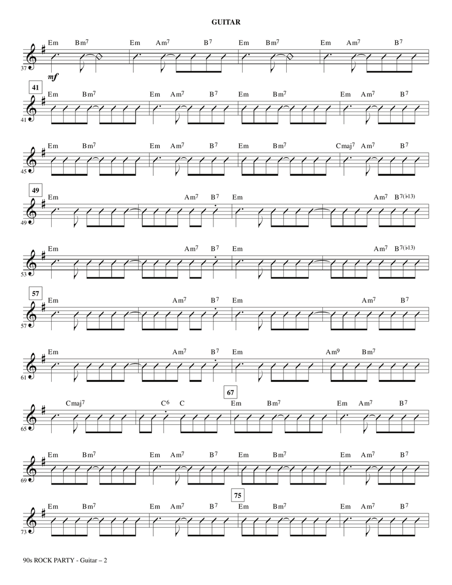 90s Rock Party (Medley) - Guitar by Kirby Shaw Choir - Digital Sheet Music page 2