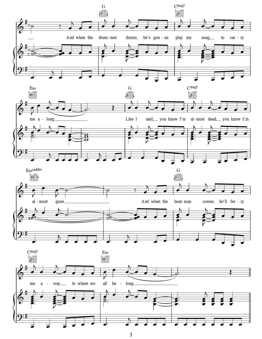 Brendan's Death Song Brendan's Death Song Acoustic Guitar scores gallery preview page 3