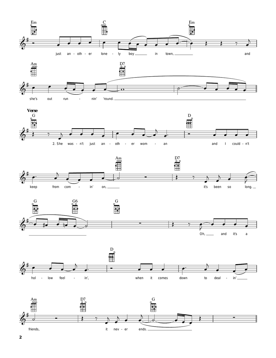 Tequila Sunrise Tequila Sunrise Ukulele scores gallery preview page 2