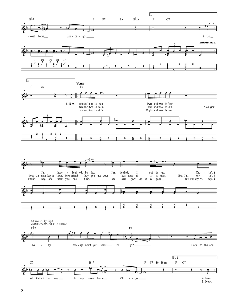 Sweet Home Chicago Sweet Home Chicago Ukulele scores gallery preview page 2