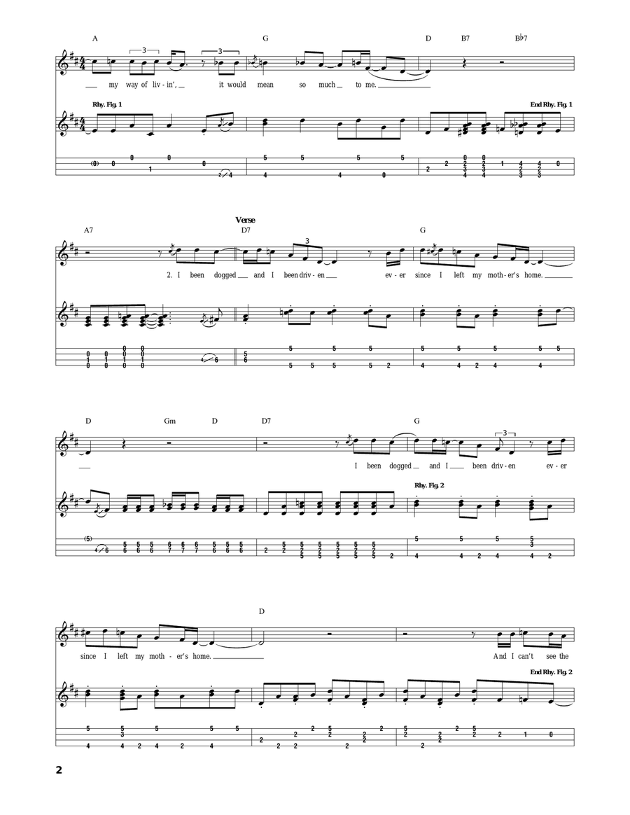 Drunken Hearted Man Drunken Hearted Man Ukulele scores gallery preview page 2