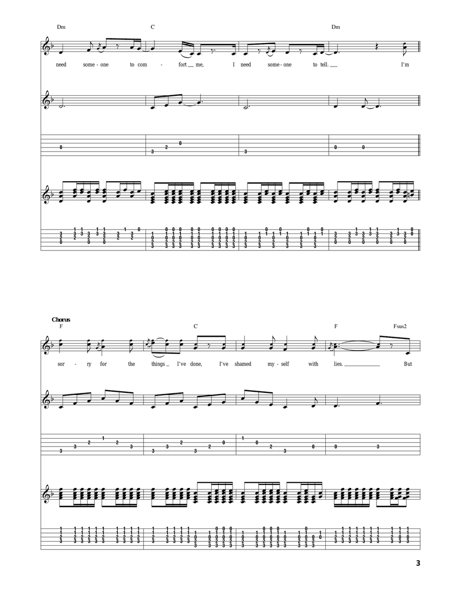 Running Dry (Requiem For The Rockets) Acoustic Guitar scores gallery preview page 3