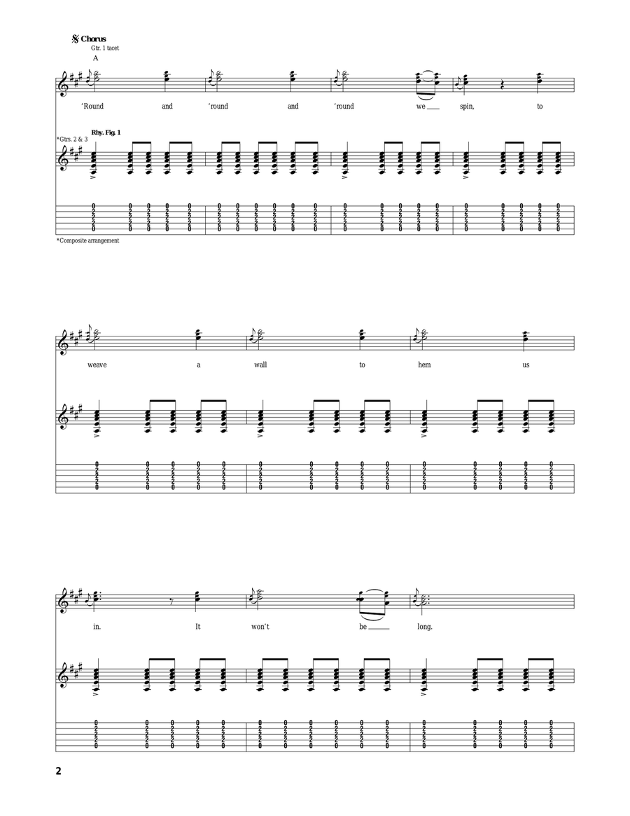 Round & Round (It Won't Be Long) Acoustic Guitar scores gallery preview page 2
