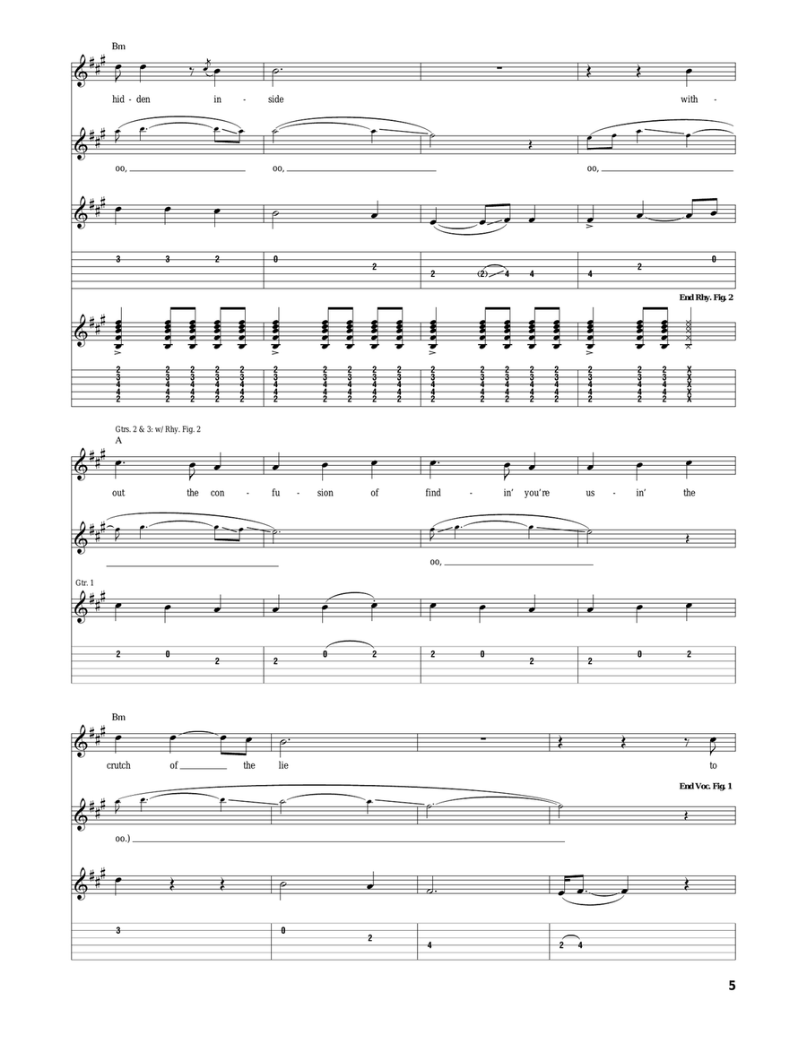 Round & Round (It Won't Be Long) Acoustic Guitar scores gallery preview page 5
