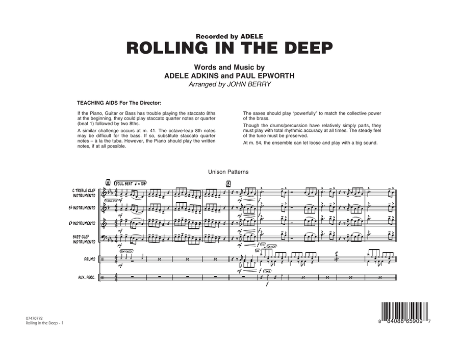 Rolling In The Deep - Full Score Jazz Ensemble scores gallery preview page 1