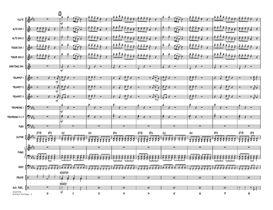 Rolling In The Deep - Full Score Jazz Ensemble scores gallery preview page 3