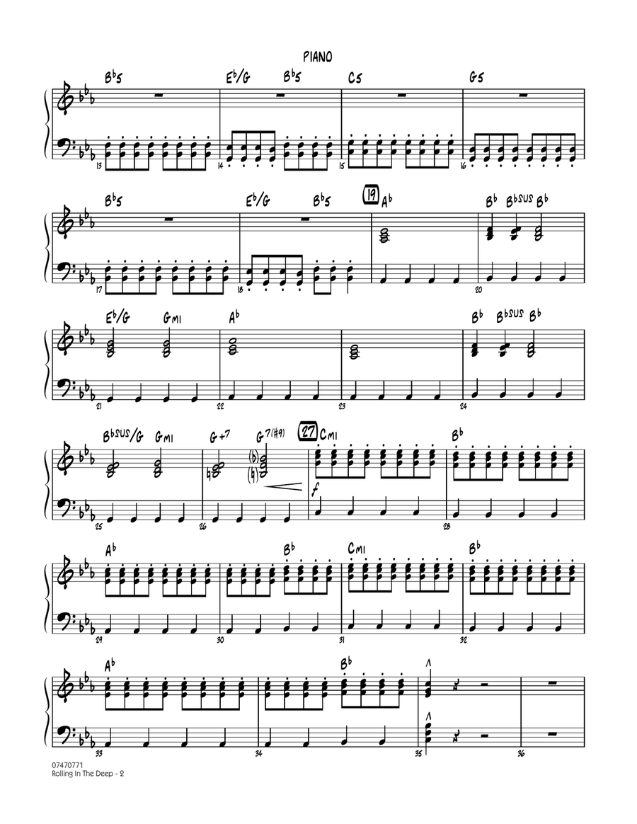 Rolling In The Deep - Piano Jazz Ensemble scores gallery preview page 2