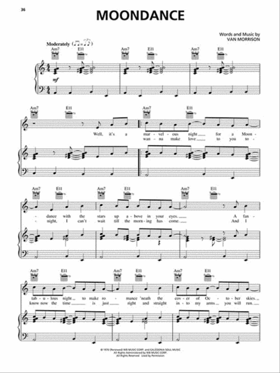 Van Morrison Van Morrison Piano, Vocal, Guitar scores gallery preview page 4