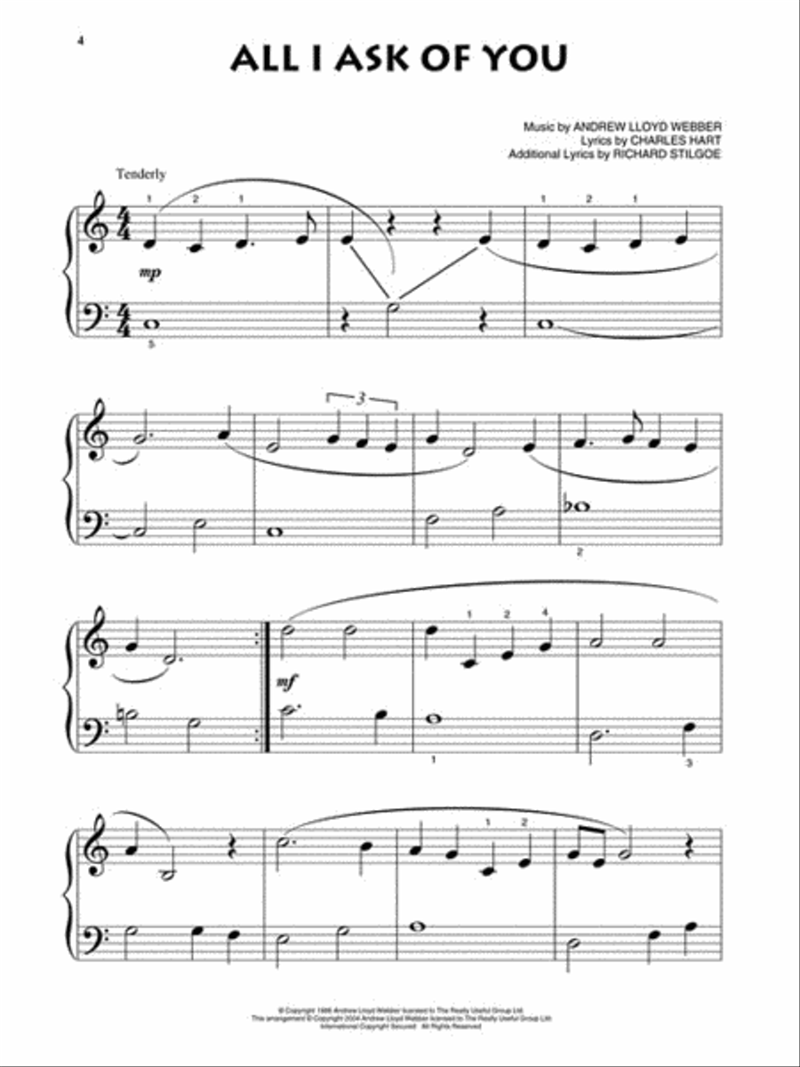 The Phantom of the Opera Piano Solo scores gallery preview page 3