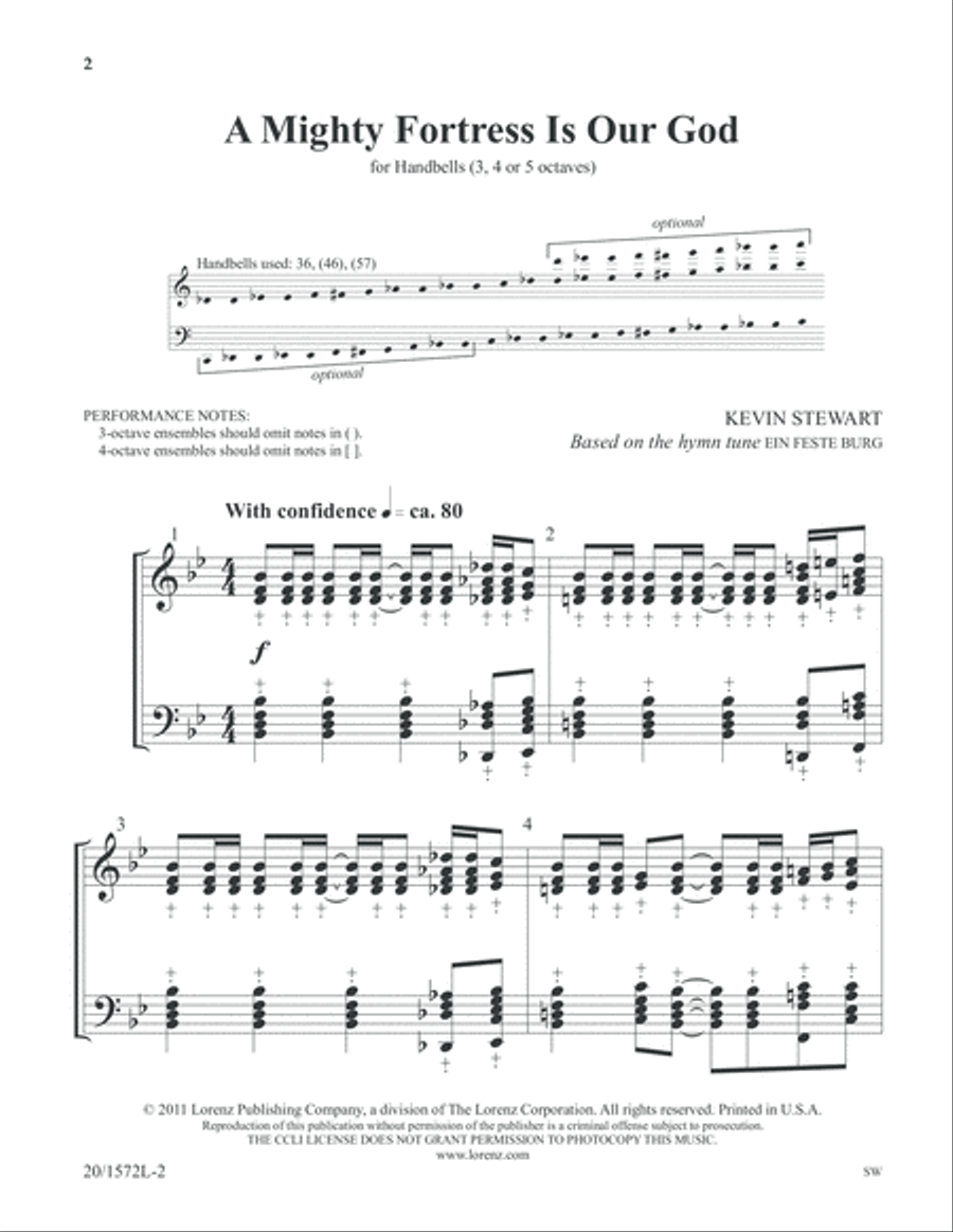 A Mighty Fortress Is Our God (Digital Download) 5-Octaves scores gallery preview page 2