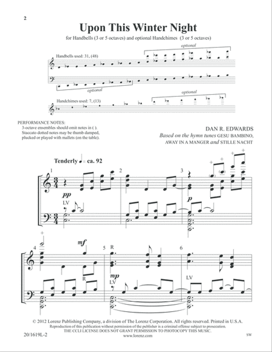 Upon This Winter Night (Digital Download) 3-Octaves scores gallery preview page 2