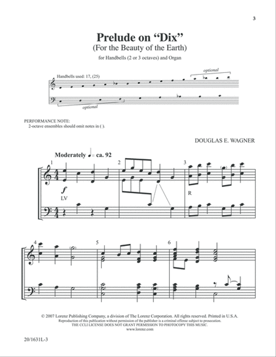 Prelude on Dix - 2-3 Octave HB Part (Digital Download) 3-Octaves scores gallery preview page 3