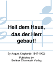 Heil dem Haus, das der Herr gebaut!