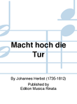 Macht hoch die Tur