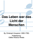 Das Leben war das Licht der Menschen
