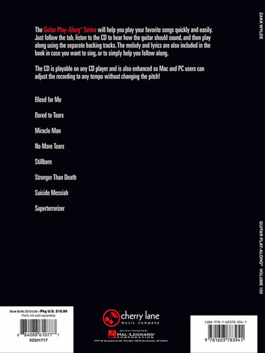Zakk Wylde Guitar Tablature scores gallery preview page 3