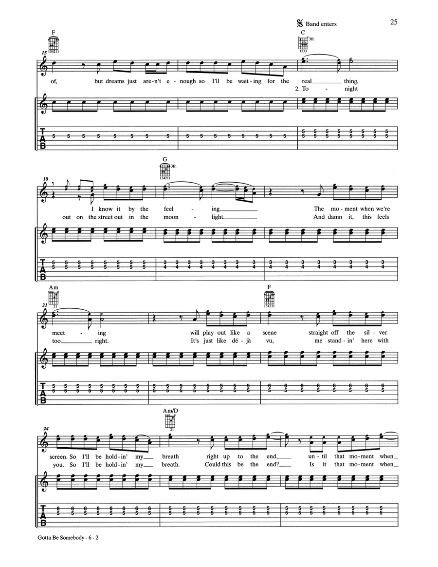 Gotta Be Somebody Gotta Be Somebody Acoustic Guitar scores gallery preview page 2
