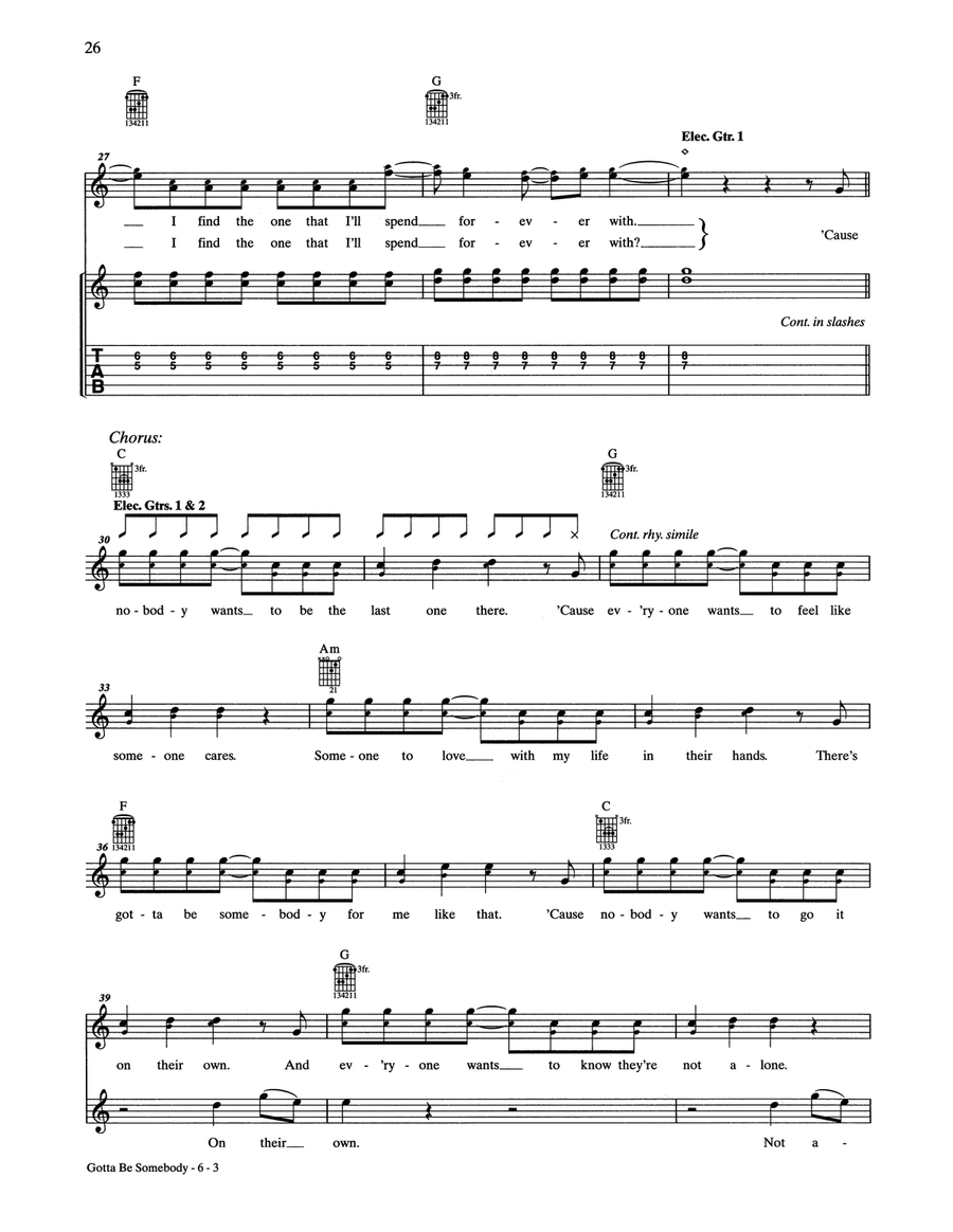 Gotta Be Somebody Gotta Be Somebody Acoustic Guitar scores gallery preview page 3