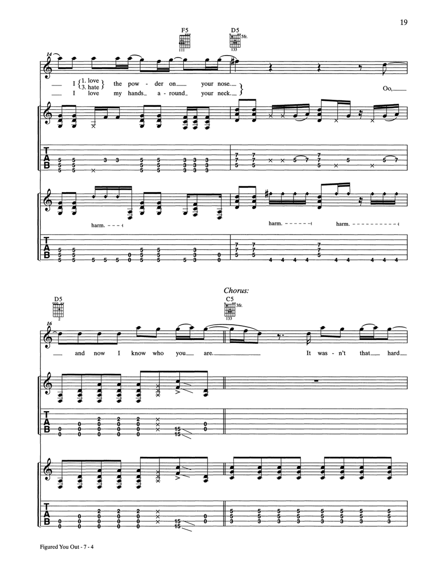 Figured You Out Figured You Out Acoustic Guitar scores gallery preview page 4