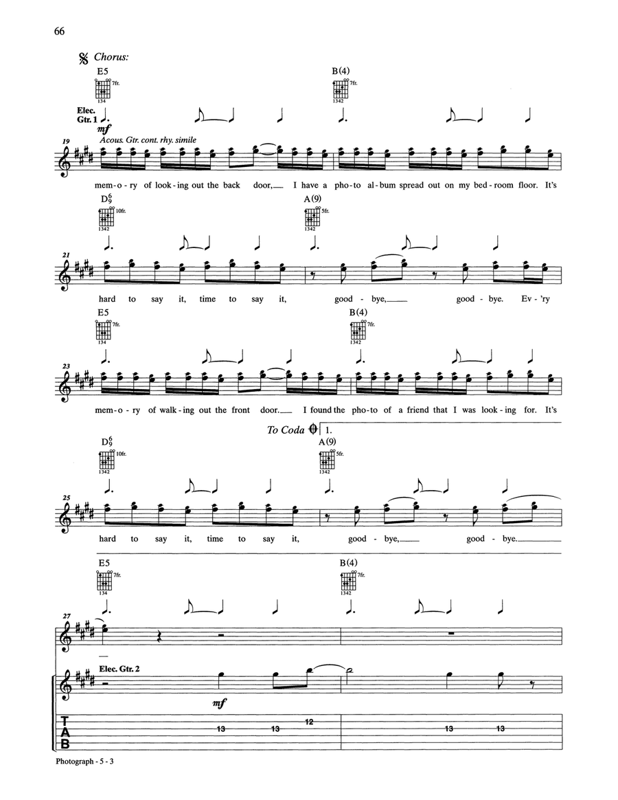 Photograph Photograph Acoustic Guitar scores gallery preview page 3