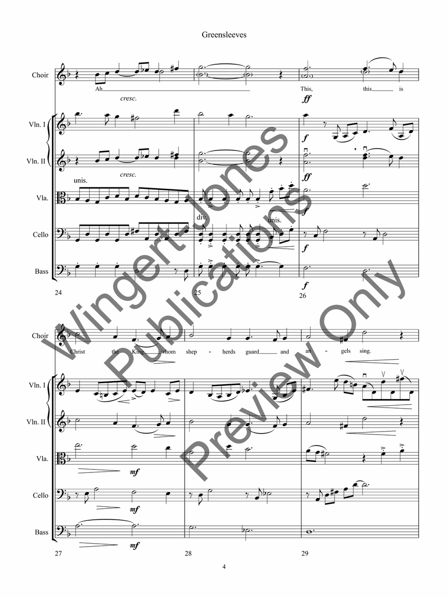 Greensleeves (Score) Greensleeves (Score) String Orchestra scores gallery preview page 8