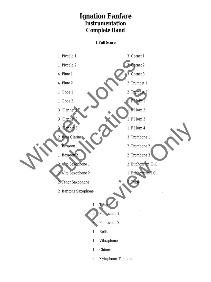 Ignatian Fanfare Ignatian Fanfare Concert Band scores gallery preview page 3