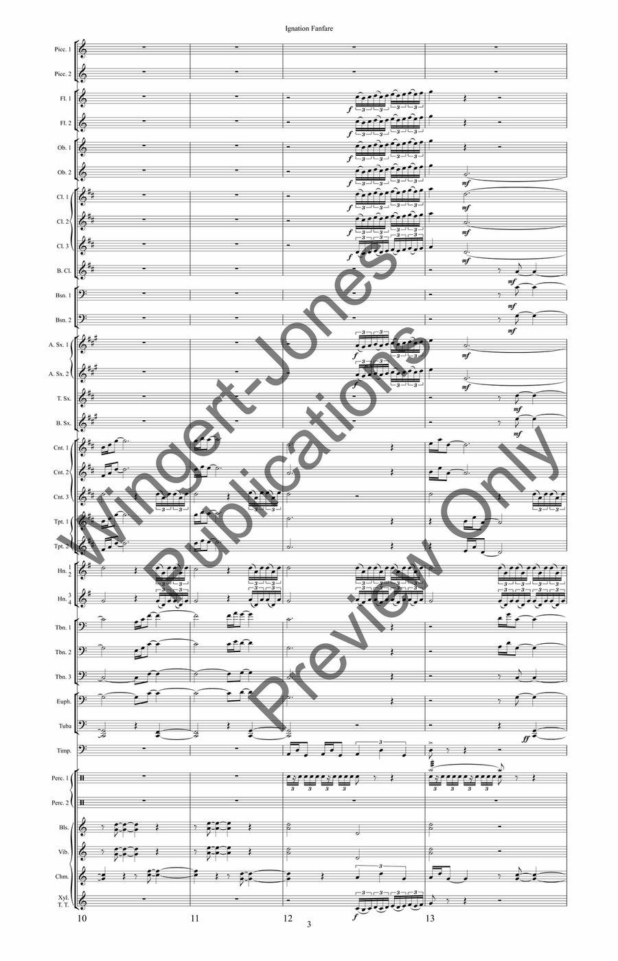 Ignatian Fanfare Ignatian Fanfare Concert Band scores gallery preview page 7
