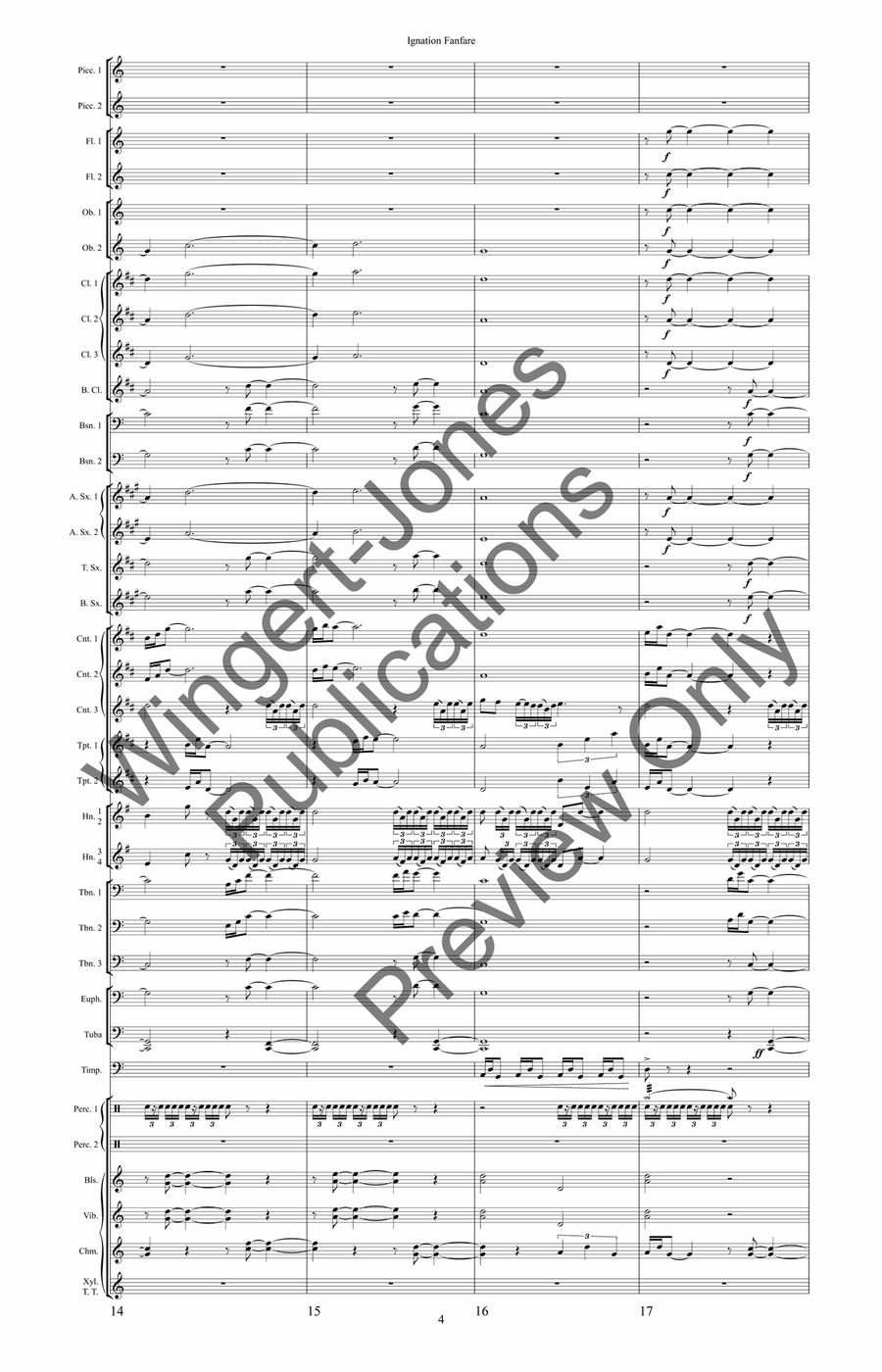 Ignatian Fanfare Ignatian Fanfare Concert Band scores gallery preview page 8