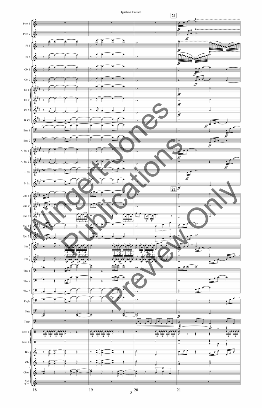 Ignatian Fanfare Ignatian Fanfare Concert Band scores gallery preview page 9