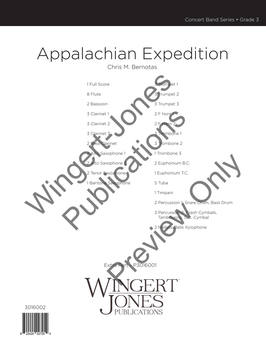 Appalachian Expedition by Chris M. Bernotas Concert Band - Sheet Music page 2