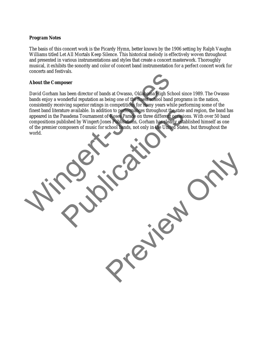 Rhapsody On A French Hymn Concert Band scores gallery preview page 4