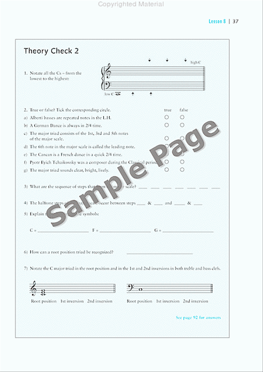 The Classical Piano Method - Method Book 2 Piano Method scores gallery preview page 38