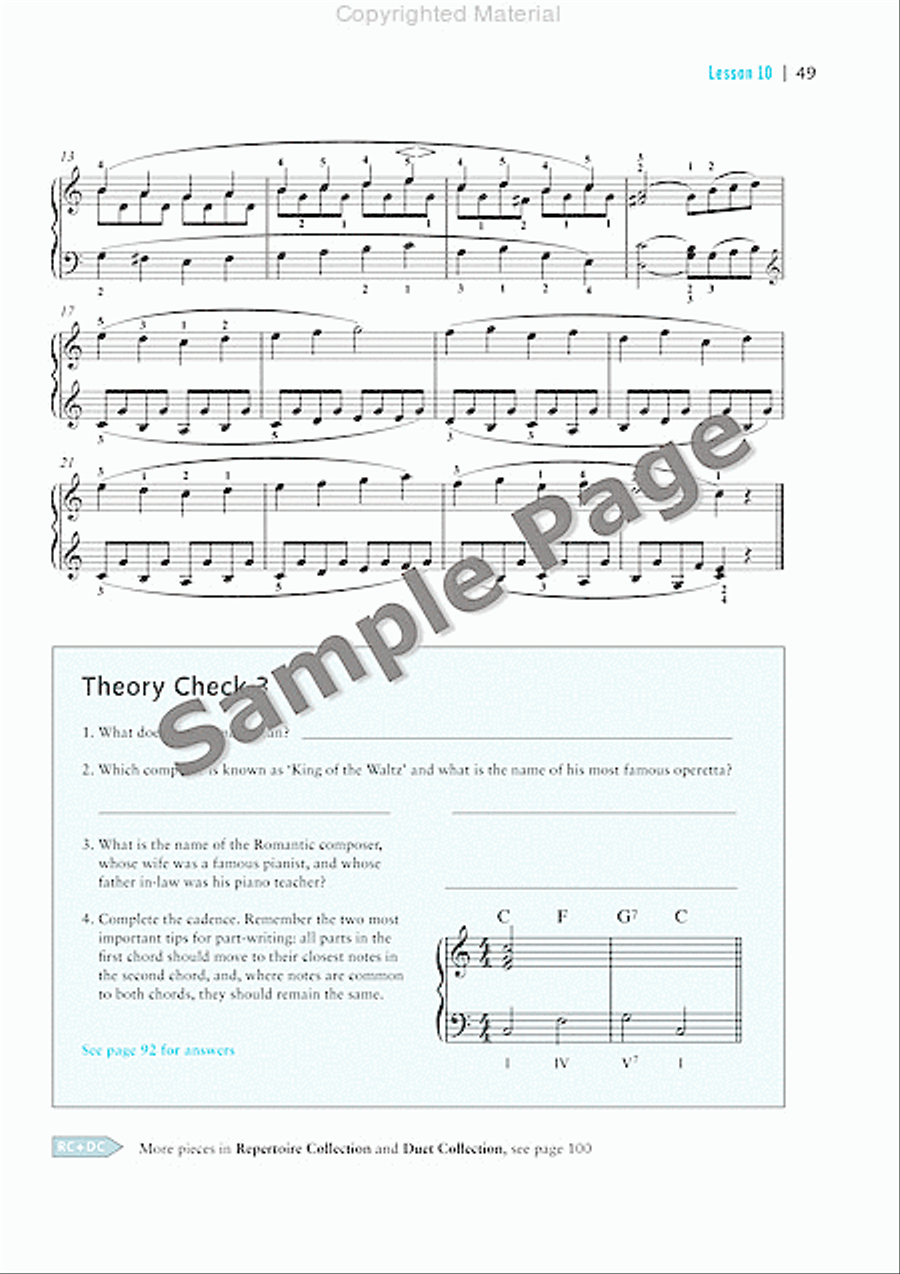 The Classical Piano Method - Method Book 2 Piano Method scores gallery preview page 50