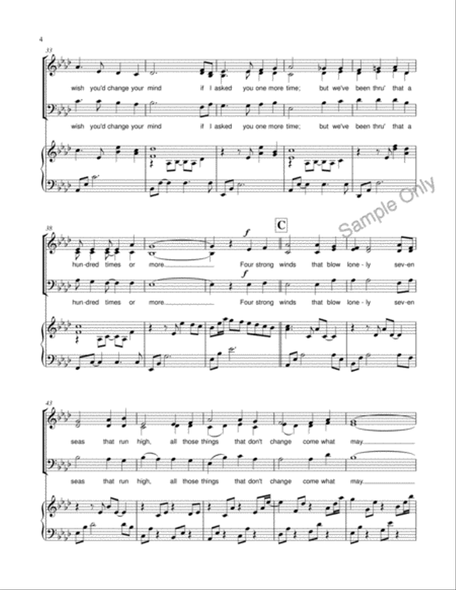 Four Strong Winds Four Strong Winds 3-Part scores gallery preview page 4
