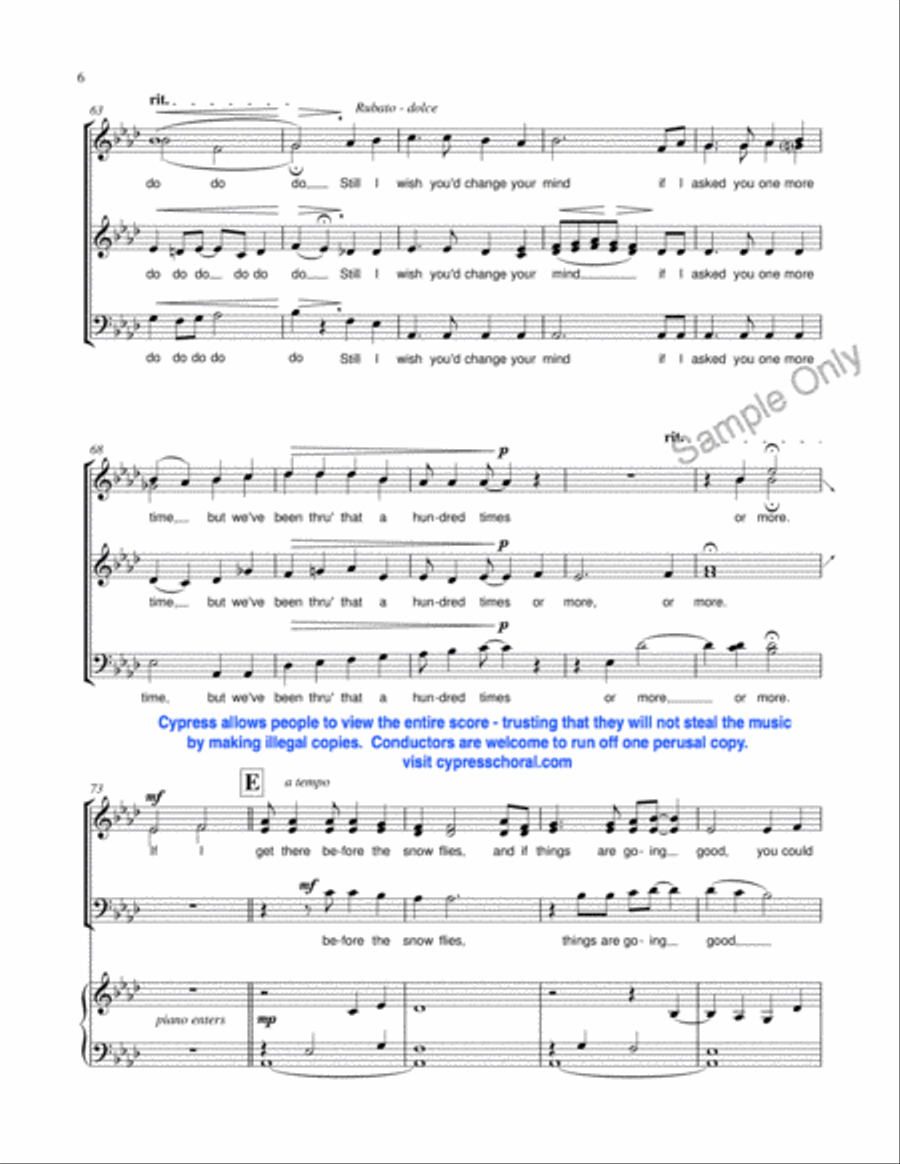 Four Strong Winds Four Strong Winds 3-Part scores gallery preview page 6
