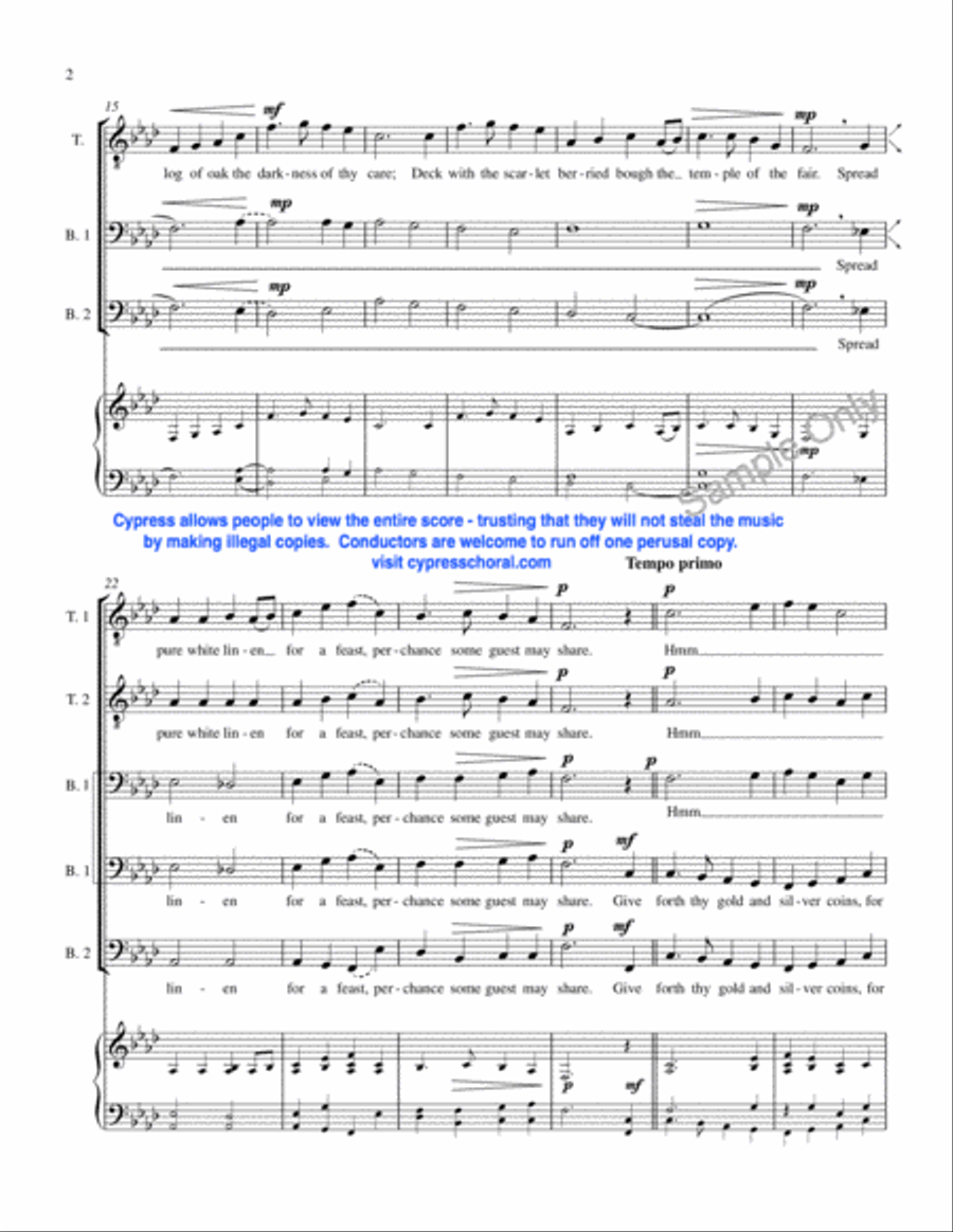 Yuletide Fires Yuletide Fires TTBB scores gallery preview page 3