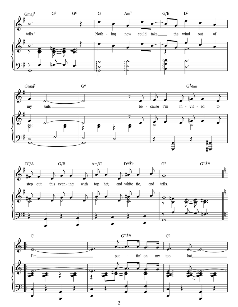Top Hat, White Tie And Tails Guitar scores gallery preview page 2