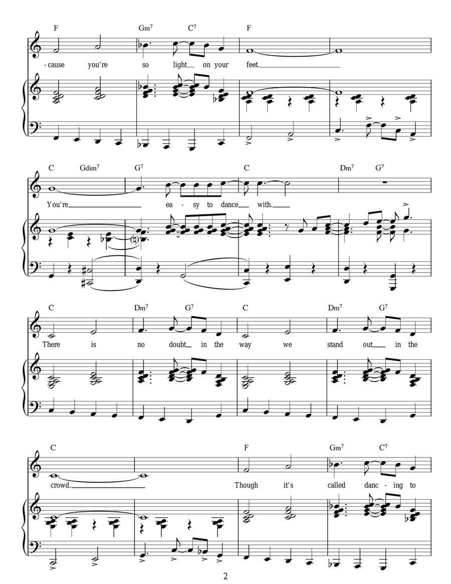 You're Easy To Dance With Guitar scores gallery preview page 2